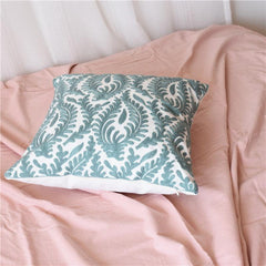 Embroidered Geometric Cotton Nordic Pillow Cover