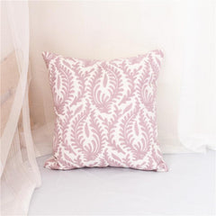 Embroidered Geometric Cotton Nordic Pillow Cover