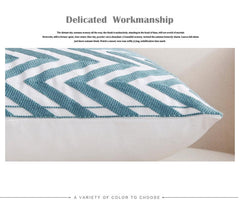 Embroidered Geometric Cotton Nordic Pillow Cover