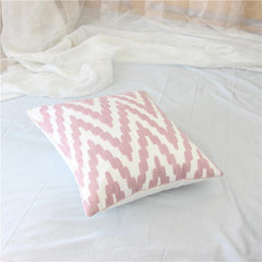 Embroidered Geometric Cotton Nordic Pillow Cover