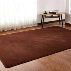 Fluffy Soft White Plush Living Room Rug