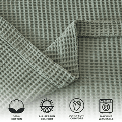 100% Cotton Waffle Weave Blanket
