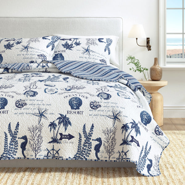 Collection Coastal Style Quilt Bedding