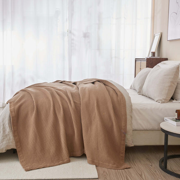 100% Cotton Waffle Weave Blanket