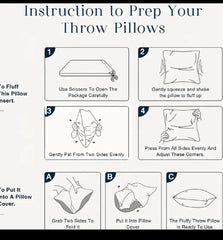 4-Piece Soft Fluffy Square Pillow Inserts