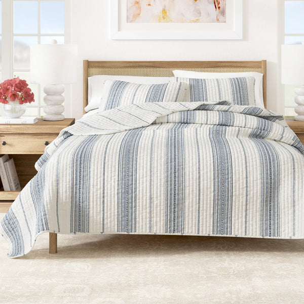 Wesley Collection Classic Stripe Quilt Bedding