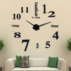 Modern Acrylic Digital Brushed Steel Wall Clock