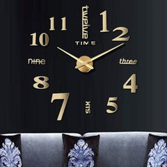 Modern Acrylic Digital Brushed Steel Wall Clock