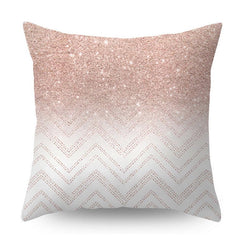 Nordic Pink Geometric Floral Decorative Pillow Covers