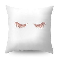 Nordic Pink Geometric Floral Decorative Pillow Covers