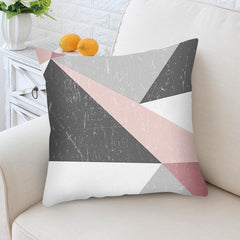 Nordic Pink Geometric Floral Decorative Pillow Covers