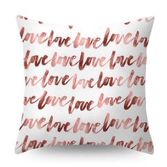 Nordic Pink Geometric Floral Decorative Pillow Covers