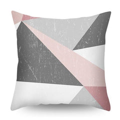 Nordic Pink Geometric Floral Decorative Pillow Covers