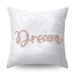 Nordic Pink Geometric Floral Decorative Pillow Covers