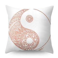 Nordic Pink Geometric Floral Decorative Pillow Covers