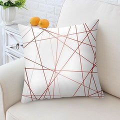 Nordic Pink Geometric Floral Decorative Pillow Covers
