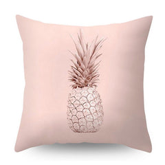 Nordic Pink Geometric Floral Decorative Pillow Covers