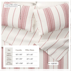 Wesley Collection Classic Stripe Quilt Bedding