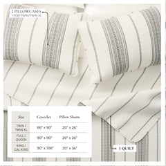 Wesley Collection Classic Stripe Quilt Bedding