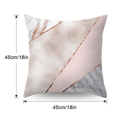 Nordic Pink Geometric Floral Decorative Pillow Covers