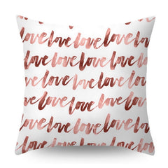 Nordic Pink Geometric Floral Decorative Pillow Covers