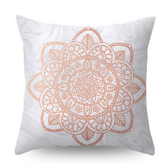 Nordic Pink Geometric Floral Decorative Pillow Covers
