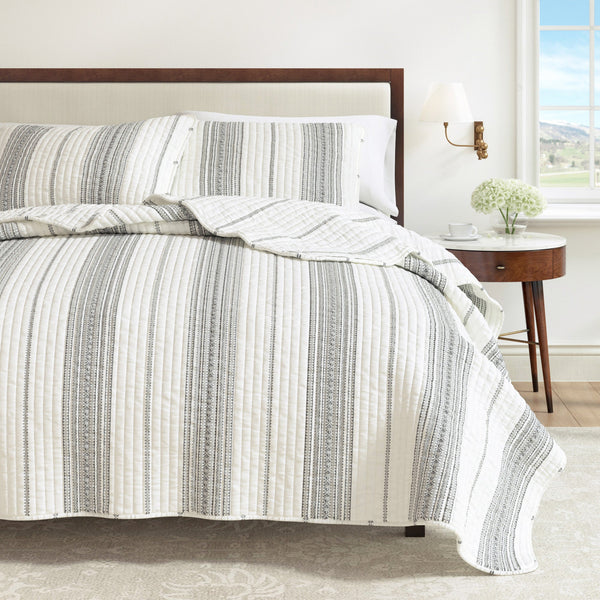 Wesley Collection Classic Stripe Quilt Bedding