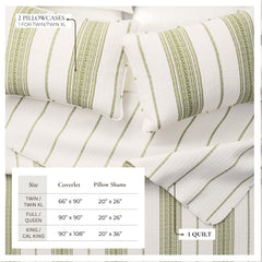 Wesley Collection Classic Stripe Quilt Bedding