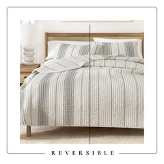 Wesley Collection Classic Stripe Quilt Bedding