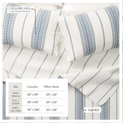 Wesley Collection Classic Stripe Quilt Bedding
