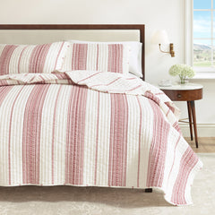 Wesley Collection Classic Stripe Quilt Bedding