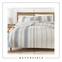 Wesley Collection Classic Stripe Quilt Bedding