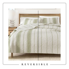 Wesley Collection Classic Stripe Quilt Bedding